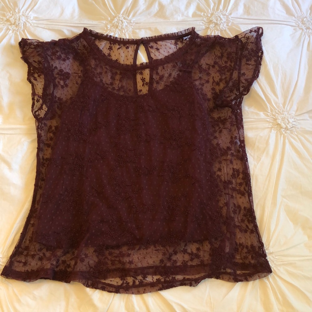 Abercrombie and Fitch flower lace blouse for $25.